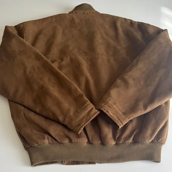 Vintage Geoffrey Beene Men's Brown Suede Jacket
